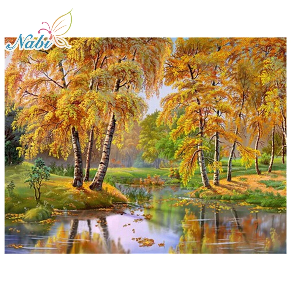 

Nabi Diamond Embroidery Diy Diamond Painting Full Square Russia Landscape Bead Work Decorative Modern Crafts