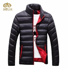 Stand Collar Winter Purple Navy Blue Cotton Winter Jacket Parka Hot Warm Fashion Brand Clothing Coats
