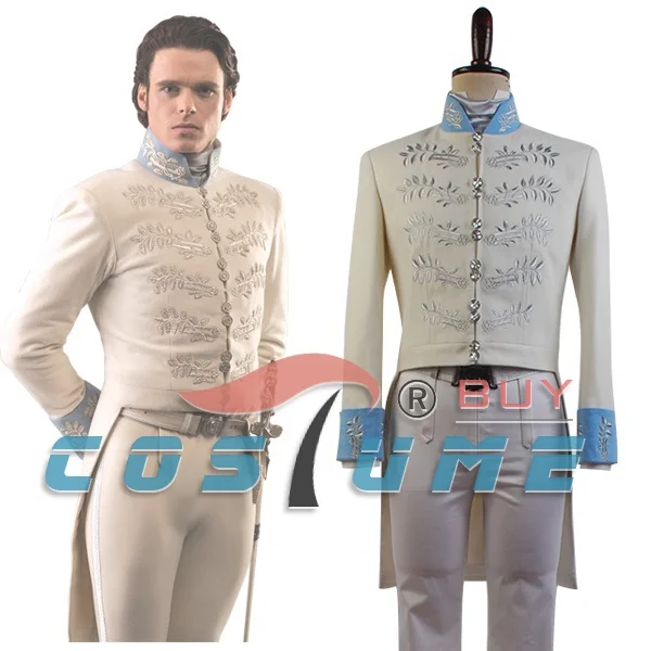 Cinderella 2015 Film Prince Charming Kit Long Sleeve Uniform Outfit Jacket Pants Movie Halloween Cosplay Costume Custom Made |