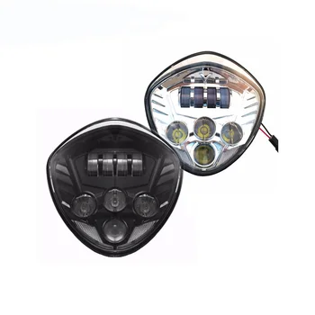 

60W Motorcycle LED Headlight Black Hi Lo Beam Polaris for Victory Cross Country