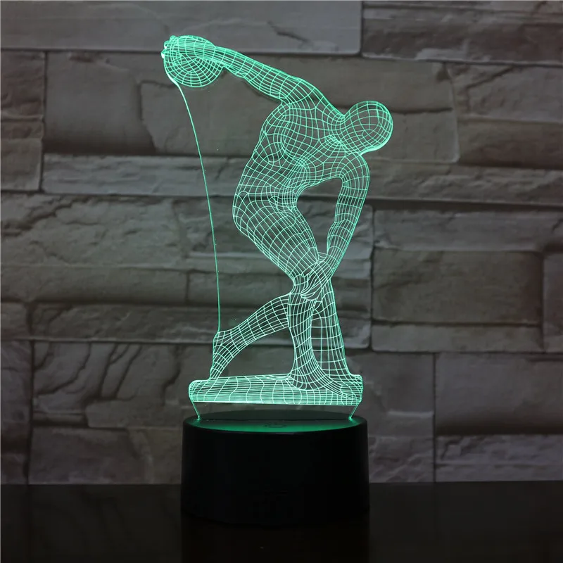 

Discobolus of Myron Desk lamp bedside sculpture Figure Touch Sensor RGB Decorative Lamp Child Kids Discobolus LED Night Light