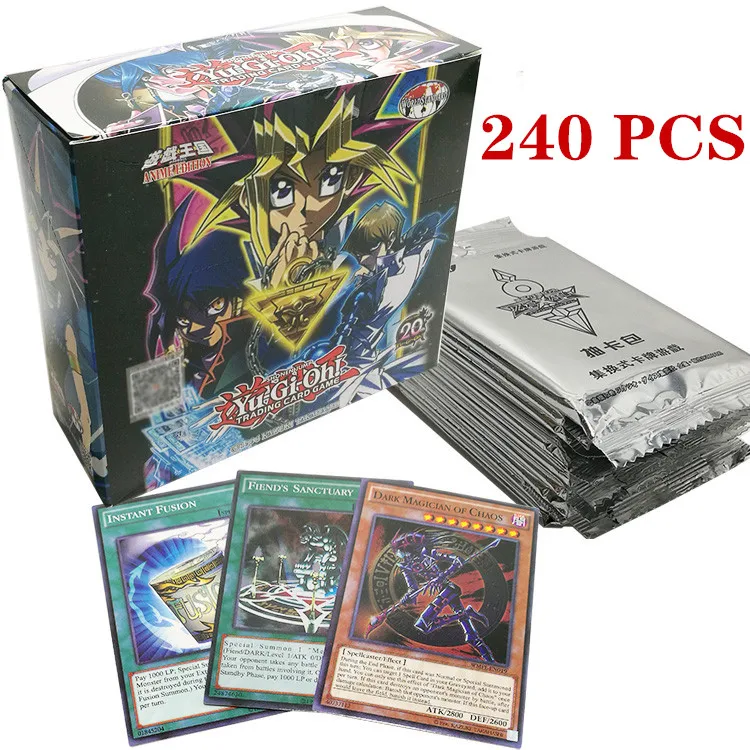 Yugioh Легенда палуба 240 шт. комплект с коробкой yu gi oh Аниме игровая коллекция карт дети обувь для мальчиков игрушечные лошадки детей рисунок