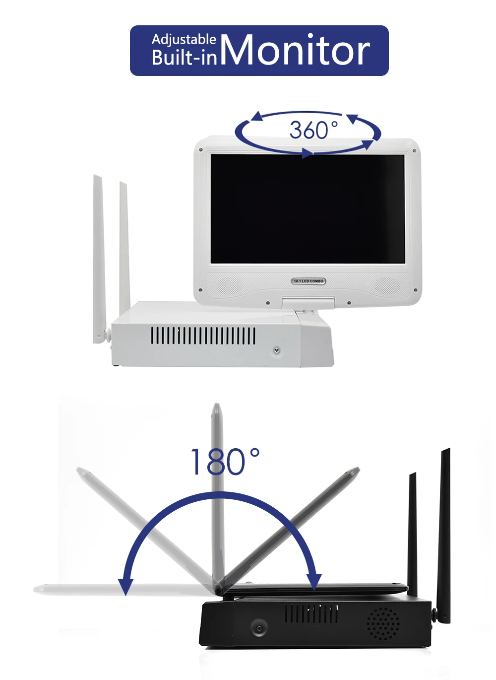 Wistino 4CH Wireless CCTV Security System Kits HD 720P Wifi Kit IP Camera Outdoor 1MP Video Monitor IR LCD NVR Screen Surveillance  (17)