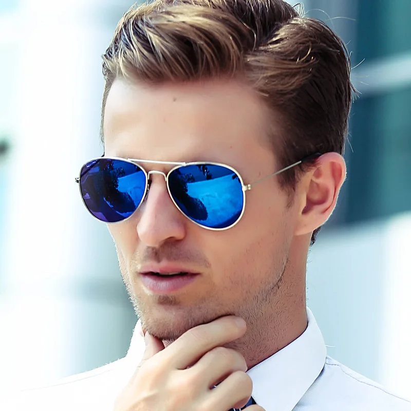 Sunglasses Men's Vintage Sunglasses Ms. Frame Glare Pilot Aviation Sunglasses 19 Color Driving Eye Glasses 2019 Hot Sale