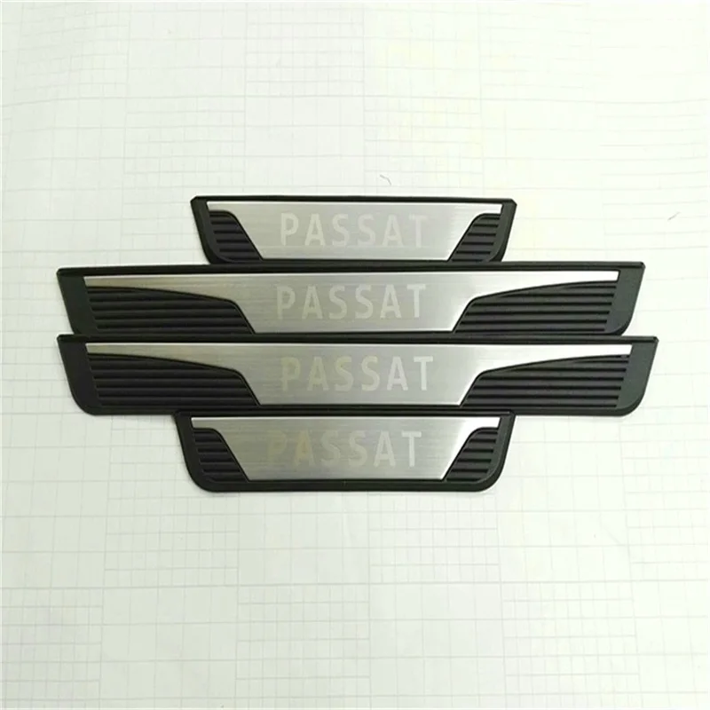 Нержавеющая сталь 4 шт. наружные дверные пороги для Volkswagen Passat B7 VW 2011 накладка
