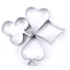 4 pcs/set Poker Cookie Mold Stainless Steel Playing Cards Cake Fondant Mold Spade Heart Club Diamond Biscuit Cutter Decorator ► Photo 2/6