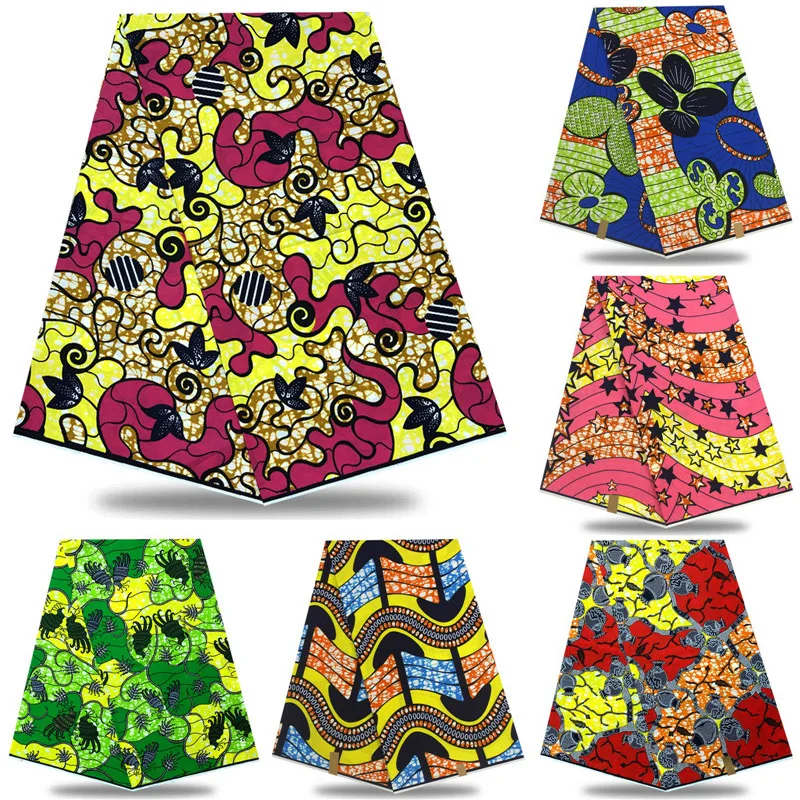 

wholesale! Latest African Wax Dutch Printed veritable Wax nl 100%cotton 6yards for African Beautiful Party Dress KD213