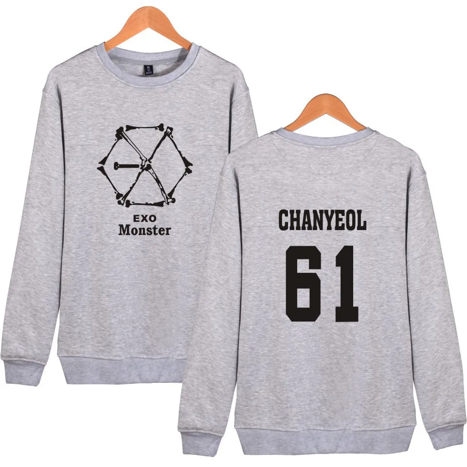 LUCKYFRIDAYF Толстовка EXO MONSTER с капюшоном Женская толстовка Kpop осенняя одежда TAO CHEN