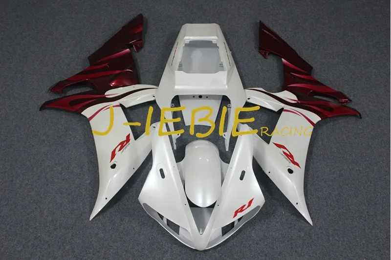 

White red Injection Fairing Body Work Frame Kit for Yamaha YZF 1000 R1 2002 2003