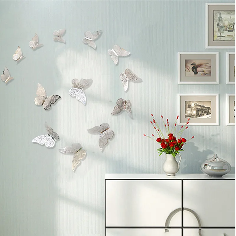 Zilue-12pcs-Gold-Silver-Three-Dimensional-Hollow-Butterfly-Sticker-3-Shapes-For-Wall-Living-Room-Bedroom (2)