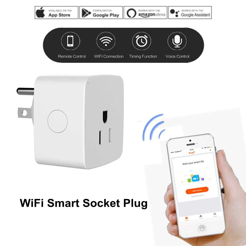 Mini Wireless WiFi Smart Power Socket Plug Adapter APP Remote Control