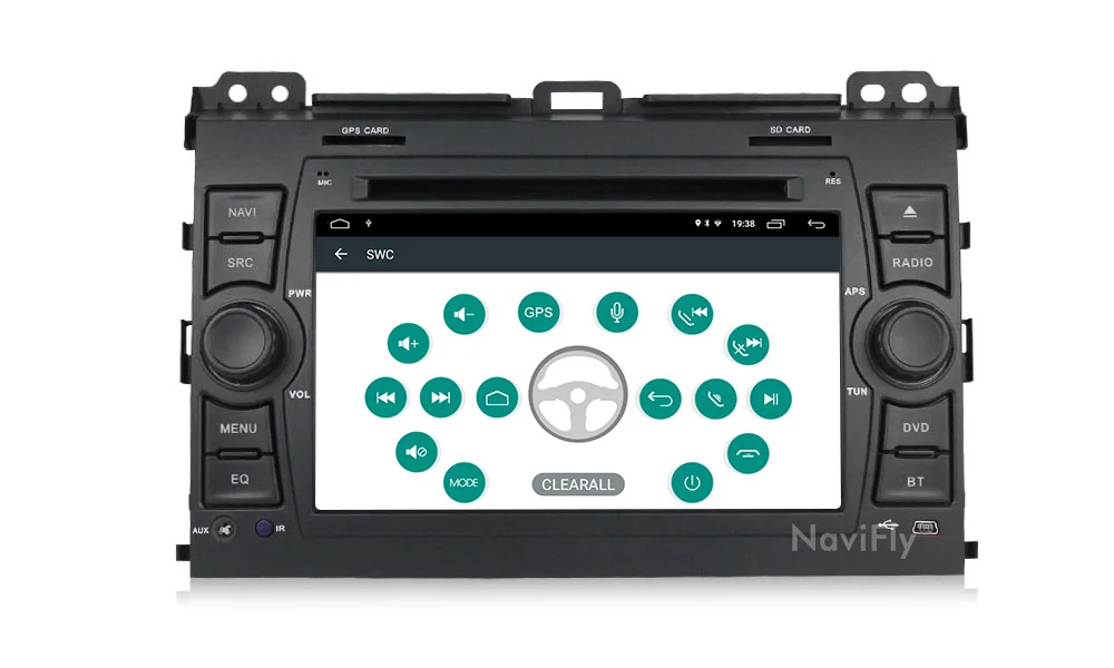 Sale 2din 2+32G Android 9.1 Car dvd radio aduio player GPS Navigation for Toyota Land Cruiser Prado 120 2003-2009 WIFI RDS FM USB SD 16