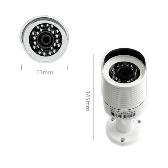 720P IP камера 1080P наружная ИК 20 М HD безопасность Водонепроницаемая 1.0MP / 2.0MP Bullet