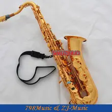 Золотой C мелодия саксофон Sax High F# Абалон ключи Бесплатный чехол