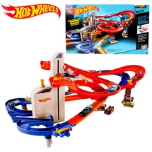 Hot Wheels Roundabout Track Toy Kids Electric Toys Square City Miniature Car Model Classic Antique Cars toys for children