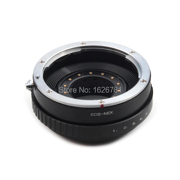 Pixco Adjustable Aperture Lens Adapter Suit  For Canon EOS EF Lens to Sony NEX Camera NEX-5T NEX-3N NEX-6 NEX-5R NEX-F3 NEX-7