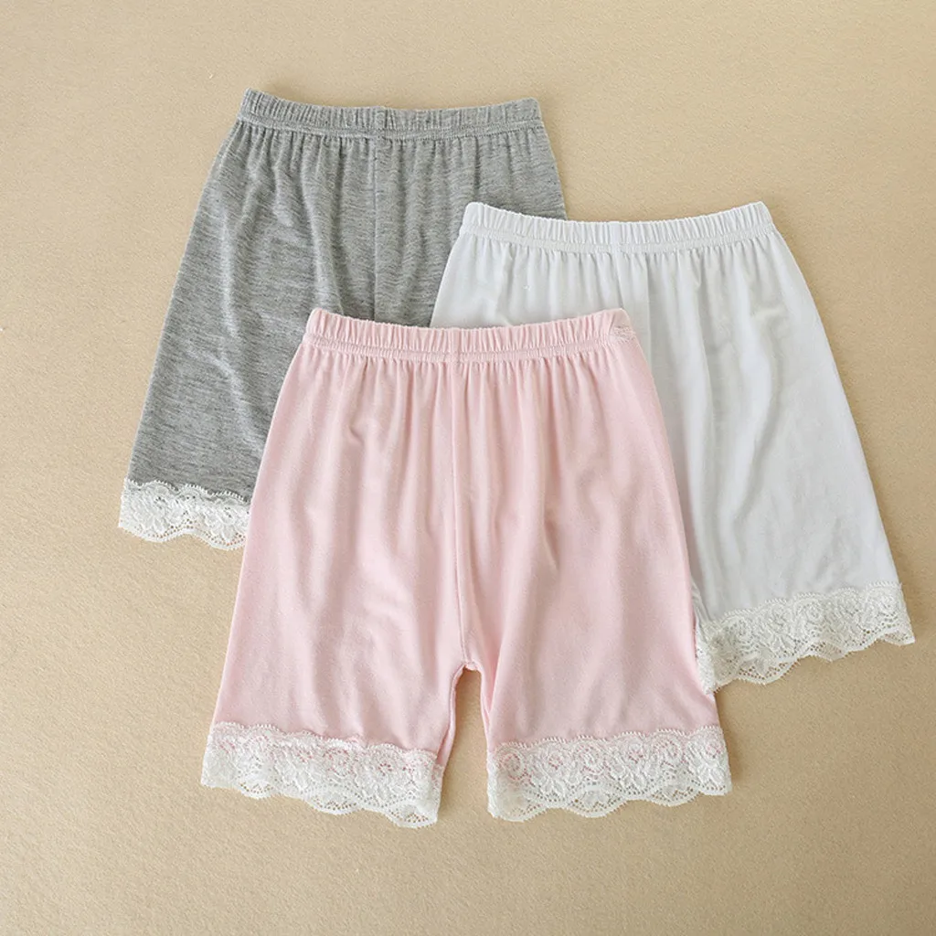 

Toddler Children Kid Baby Girls Solid Lace Safety Pants Shorts Underwear Clothes