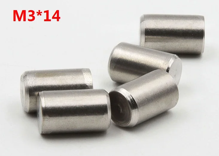 300pcs/lot M3*14 GB119 SUS304 Stainless Steel Dowel Pins Cylinder Pin