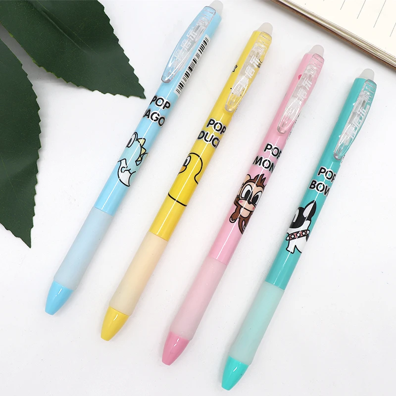 

Erasable Ballpoint Pen Refill Blue Black Ink School Stationery Writing Tool Gift Kawaii Animal Writing Ball Pen Office Supplies