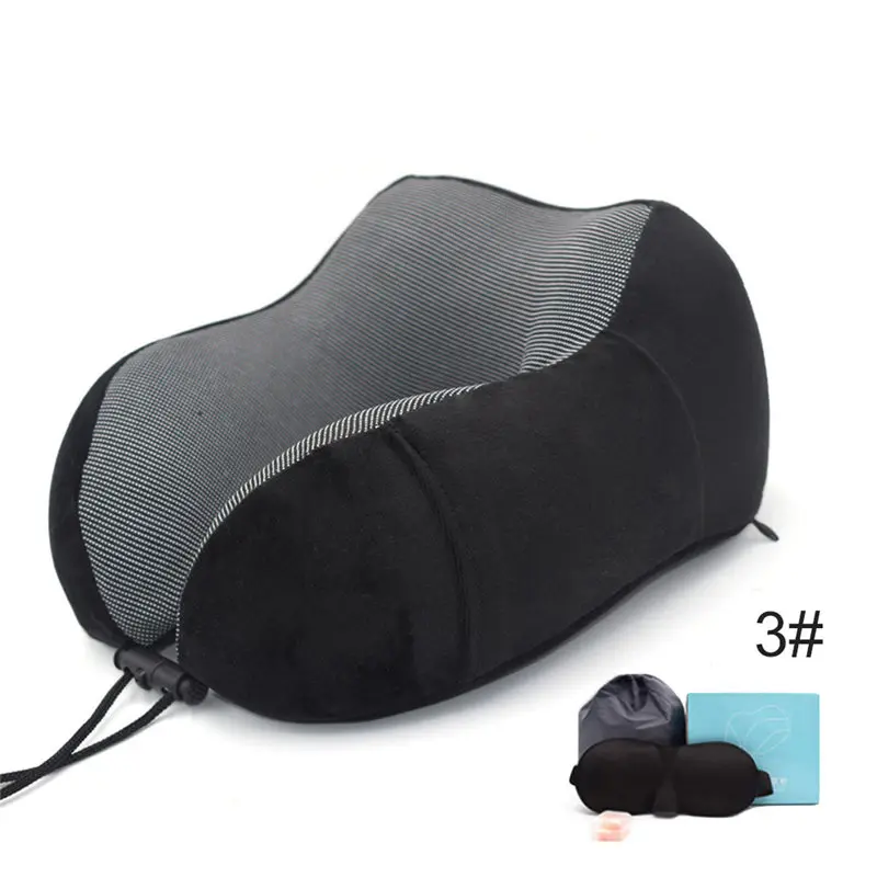 U-образный Магнитный подголовник 30x28 см подушка для шеи пенный заполнитель памяти с ушной ушкой Eyemask дорожная офисная Автомобильная Шейная подушка