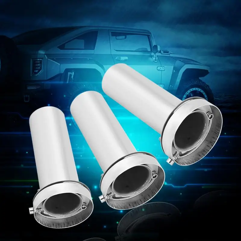 Universal Adjustable 4 inch Round Exhaust Muffler Tip Removable Sound Silencer
