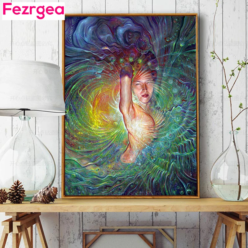 Fezrgea 5D Diy алмазная живопись комплект из модных женских портрет Алмазная вышивка