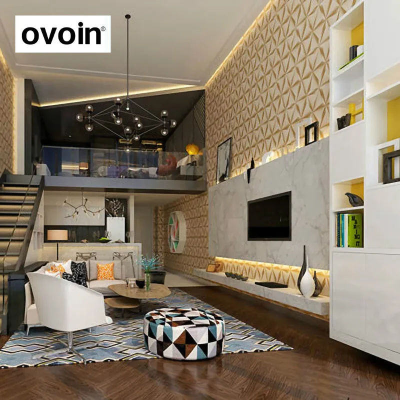 Statement Modern 3d Ceiling Wall Paper Walls Gray Textured