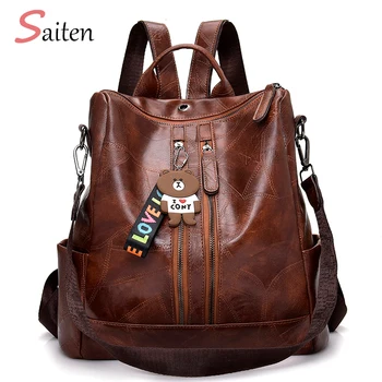 

2019 Fashion Women Backpack High Quality Youth Leather Backpacks for Teenage Girls Female School Shoulder Bag Bagpack mochila