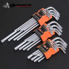 9pcs 1.5mm — 10mm Hexagon Allen Key L Type Wrench Tools Set Plum /flat /ball End Spanner Set Torque Key Screwdriver Tool Kit
