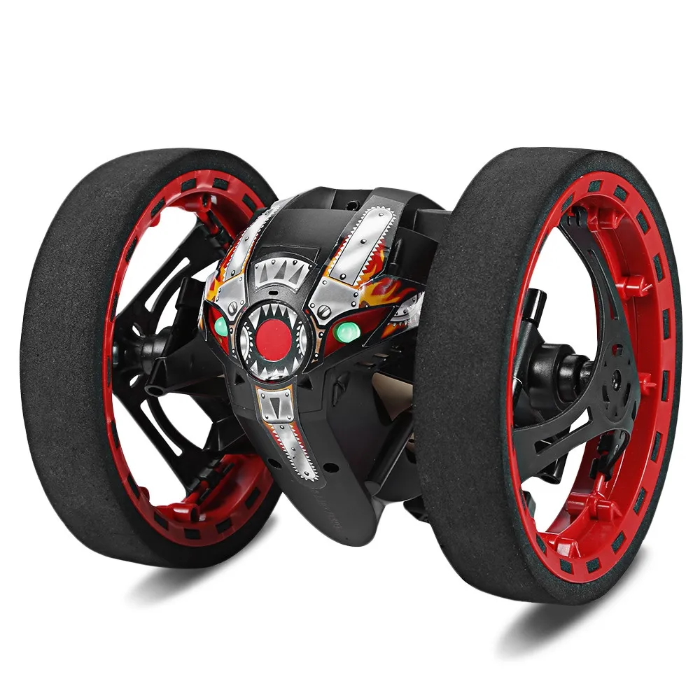 

PEG - 81 2.4G Wireless RC Jumping Car Bounce Car with Flexible Wheels Rotation LED Light RC Robot Car Toys for Gifts