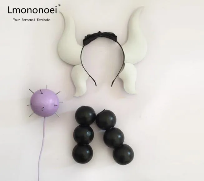 

Lmononoei Miss Kobayashi's Dragon Maid Kanna Kamui Cosplay horns headwear tail Prop Accessories
