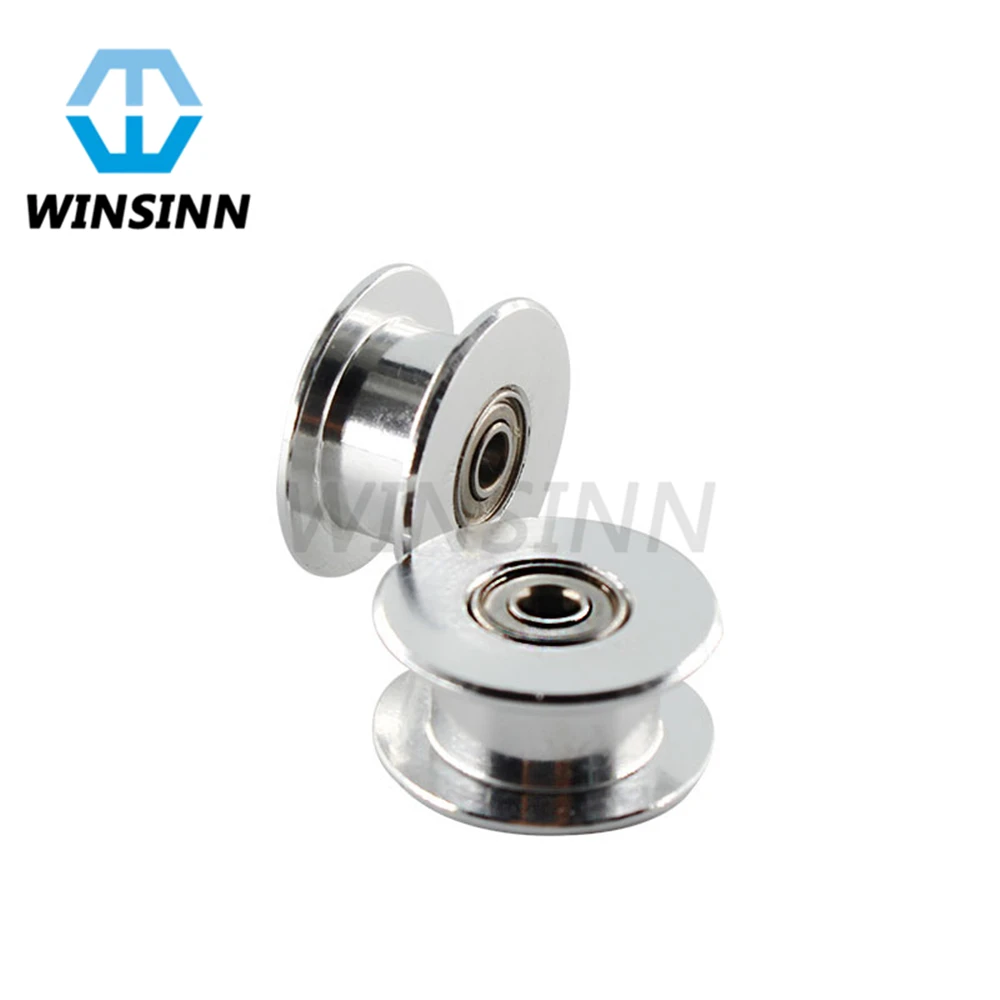 Pack of 5Pcs WINSINN GT2 Pulley 16 Teeth 5mm bore 10mm Width 16T Timing Belt Pulley Wheel Aluminum For 3D Printer