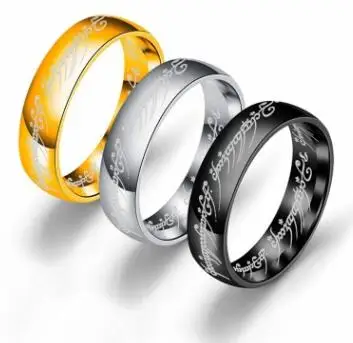 

New Stainless Steel One Ring of Power the Lord of One Ring Lovers Women Men Fashion Jewelry Wholesale Drop Shipping
