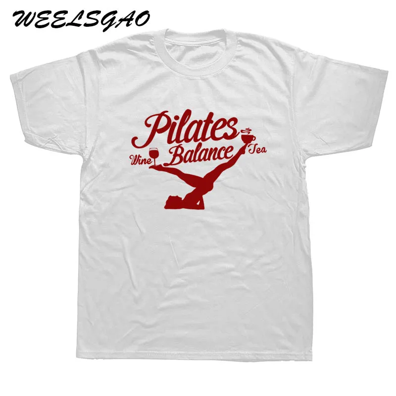 Мужские футболки рубашки для мальчиков баланс Пилатес Для мужчин футболки забавные топы, футболки на заказ Для мужчин s футболка одежда для тинейджеров - Цвет: white