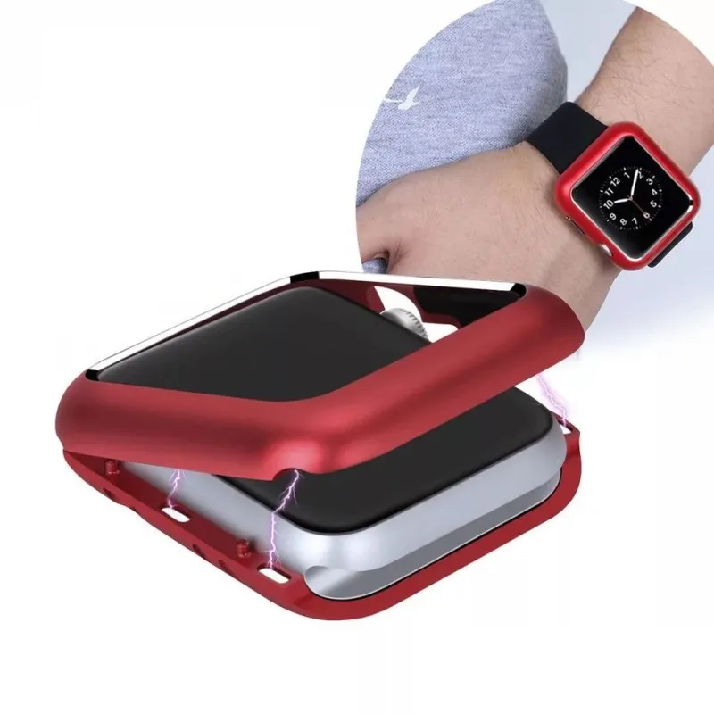 

38mm 42mm Magnetic Aluminum Metal Frame Alloy Protector Cover Case for Apple Watch Bands iWatch Series 2 3 4 Built-in Magnet