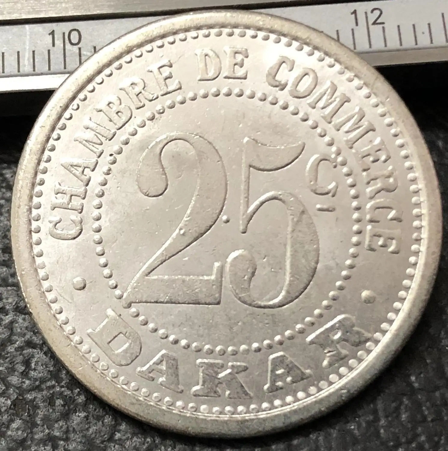 

1920 Senegal 25 Centimes Silver Plated Coin 27mm Smooth Token Copy