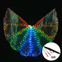 2018 Colorful Belly Dance Performance Costume LED Wings Dance Accessories Girls LED Wings Costume LED Butterfly Wings With Stick 2018 Colorful Belly Dance Performance Costume LED Wings Dance Accessories Girls LED Wings Costume LED Butterfly Wings With Stick