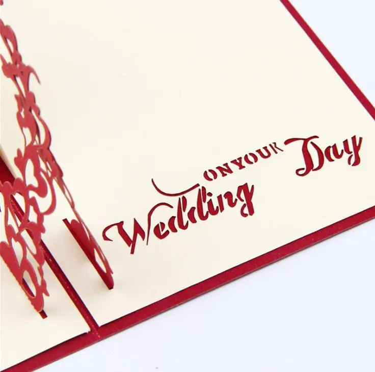  festival supplies greeting cards invitation paper pop up 3D lover for Birthday Wedding Party gift c - 32983824319