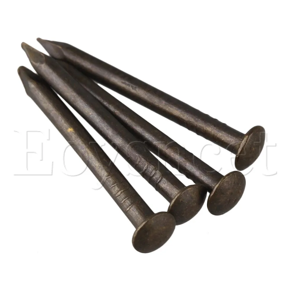 50Pieces 18x1.3mm Black Antique Copper Roofing Nails for Decorative Project
