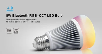 

[Seven neon]wholesales Bluetooth color-temperature changeable and brightness dimmable AC85-265V 8W RGB+CCT LED Light Bulb