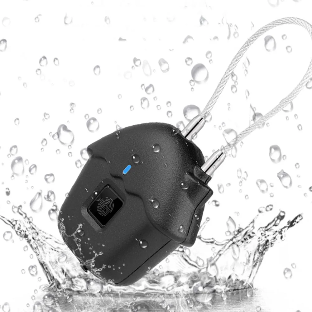 

USB Rechargeable Home Fingerprint Lock Biometric Zinc Alloy Portable Waterproof Keyless Luggages Mini Suitcase Smart Padlock