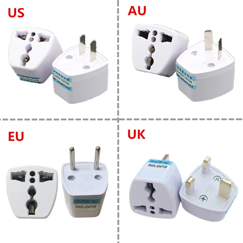 1Pc Travel Charger Wall AC Power Plug Adapter Converter US USA to EU EuropeHFCA 