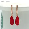 S & Z-pendientes de circonia cúbica para mujer, 10 colores, gota de agua larga, boda fina coreana, joyería Simple para fiesta ► Foto 2/6