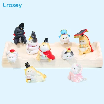 

Mini Forbidden City kitten ornaments Chinese Royal Cat Super Cute Kitten Gift Resin home decoration accessories children's toys