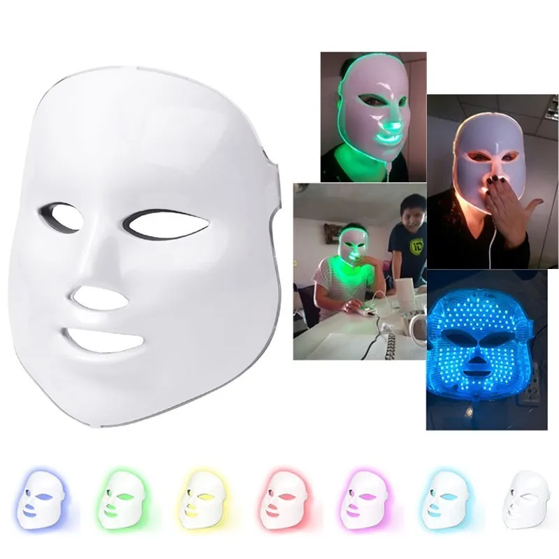 

7 Colors Beauty Therapy Photon LED Facial Mask Light Skin Care Rejuvenation Wrinkle Acne Removal Face Beauty Spa Instrument 30