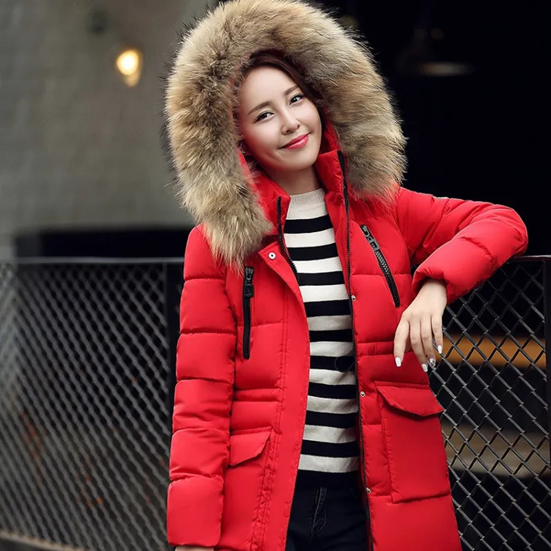 Winter jacket women female jacket Woman Coat womens down parka femme Slim Straight Thick Turtleneck Cotton Long Overcoat 1 (2)