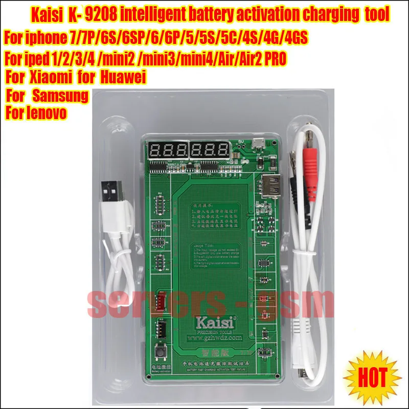 Новые Kaisi K-9208 Профессиональный Батарея активации заряд доска + Micro USB кабель для iPhone 7 p 6s 6s p 6 6 p 5 5S 5C 4S 4