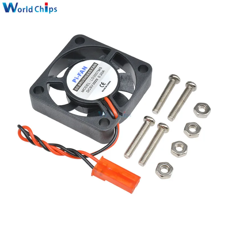 

1Pcs DC 5V 0.2A Cooling Cooler Fan For Raspberry Pi Model A+ B B+ / FOR Raspberry Pi 2 3 With Screws Parts
