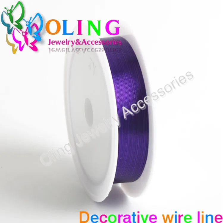 OlingArt 0.4MM 12M/Roll Wire Line Mixed Multicolor Plated Beaded Crafts  DIY Choker Bracelet Necklace Jewelry Making