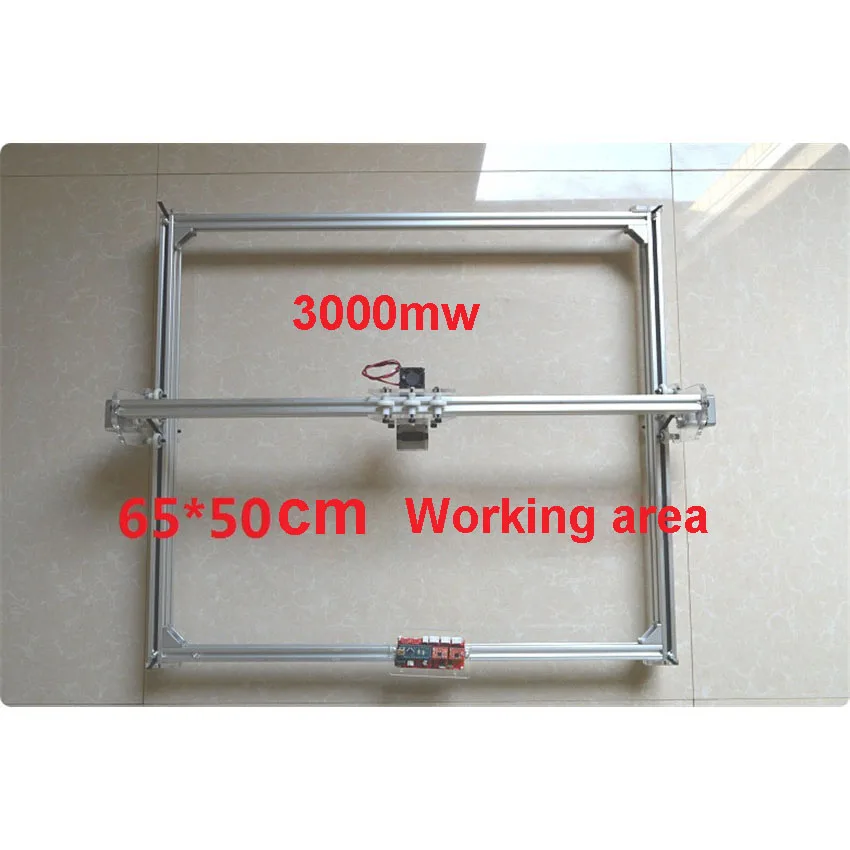 

2PCs 3000mw  DIY laser engraving machine advanced version CNC2 axis control board  working area 65*50cm DC power